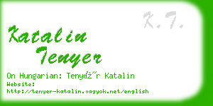 katalin tenyer business card